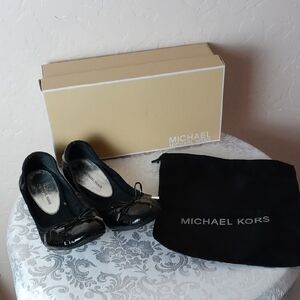 Michael Kors Black Women's City Ballet Flat Shoes